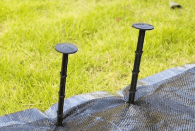 160mm Black Plastic Securing Pegs 10pcs
