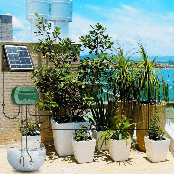 Solar Automatic Watering Irrigation System Tube: 30M + 5M Drippers: 30 PCS - Image 2