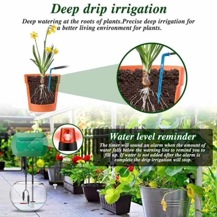 Solar Automatic Watering Irrigation System Tube: 30M + 5M Drippers: 30 PCS - Image 5