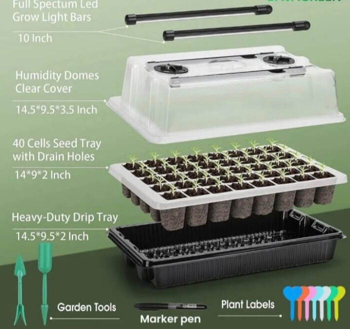40 Cells Propagator with LED grow lights - Image 2