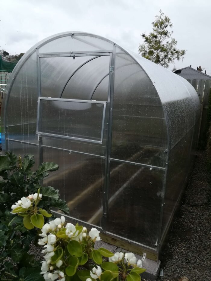"AG COMPACT" Polycarbonate Greenhouse/Polytunnel W 2m x L 2m x H 2.1m (W 6.6ft x L 6.6ft x H 6.9ft)