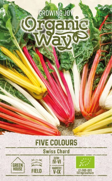Five Colours Organic Swiss Chard Seeds