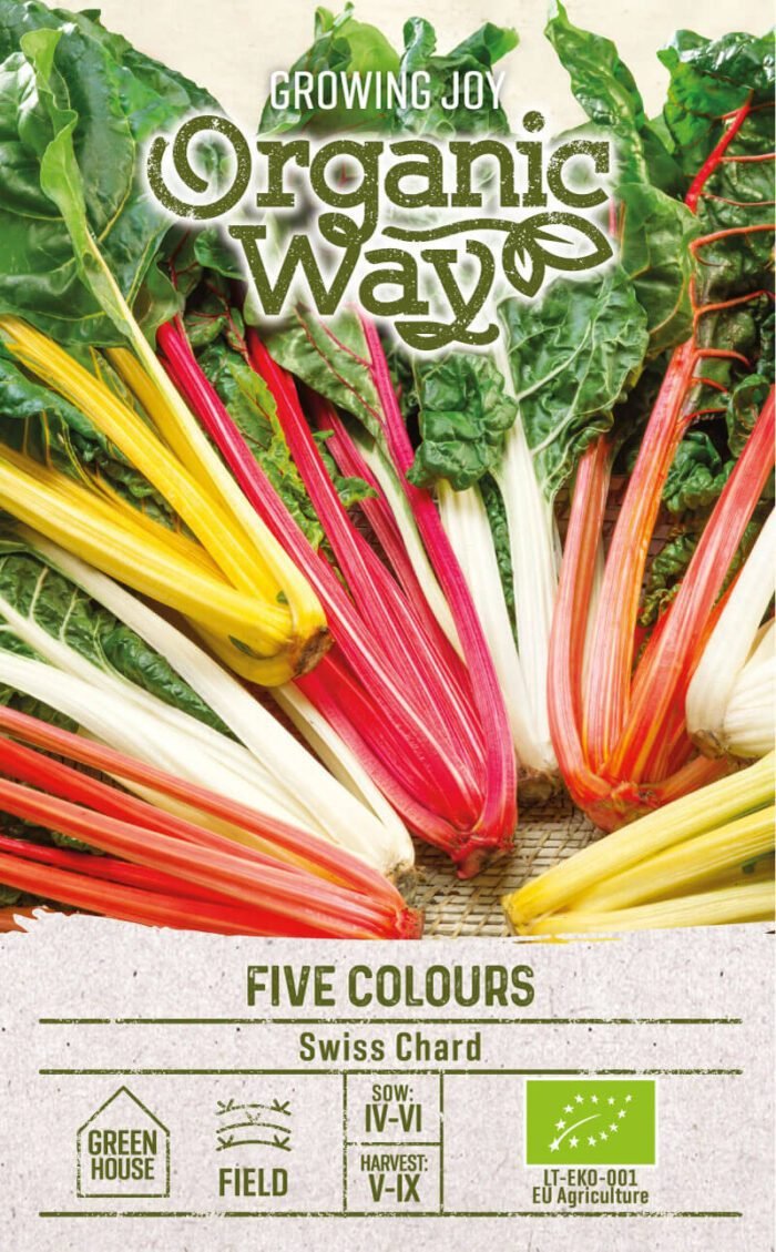 Five Colours Organic Swiss Chard Seeds