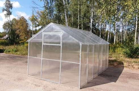 "TITAN HOUSE" Polycarbonate Greenhouse W 2.5m x L 14m x H 2.2m (W 8.2ft x L 46ft x H 7.2ft)
