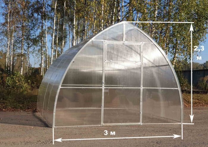 "PREMIUM TITAN" Polycarbonate Greenhouse W 3m x L 4m x H 2.3m (W 9.8ft x L 13.1ft x H 7.6ft) - Image 3